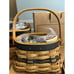 4 Longaberger Blue Woven Braided Leather Handles Renewal Baskets Liner Protector