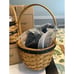 4 Longaberger Blue Woven Braided Leather Handles Renewal Baskets Liner Protector