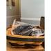 4 Longaberger Blue Woven Braided Leather Handles Renewal Baskets Liner Protector