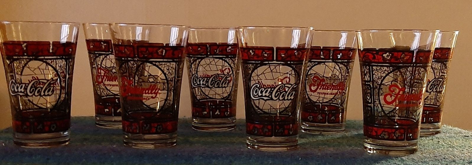 Vintage Coca-Cola and Friendly's Glasses