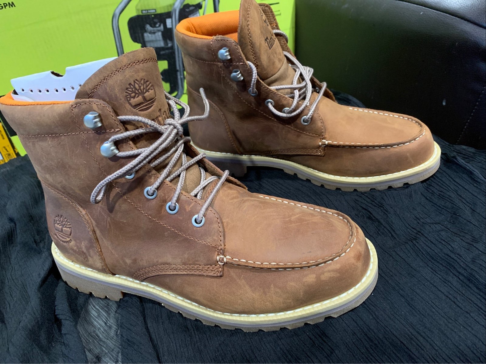 MEN’S TIMBERLAND REDWOOD FALLS WP MOC TOE BOOT RUST GRAIN STYLE A2EDR Sz 8.5