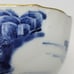 Antique Chinese Export Blue Willow Pagoda Gilded Porcelain Tea Bowls & Sacuer