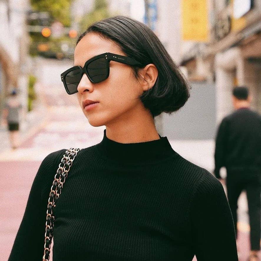 NEW Gucci GG1084S 001 Black Square Sunglasses