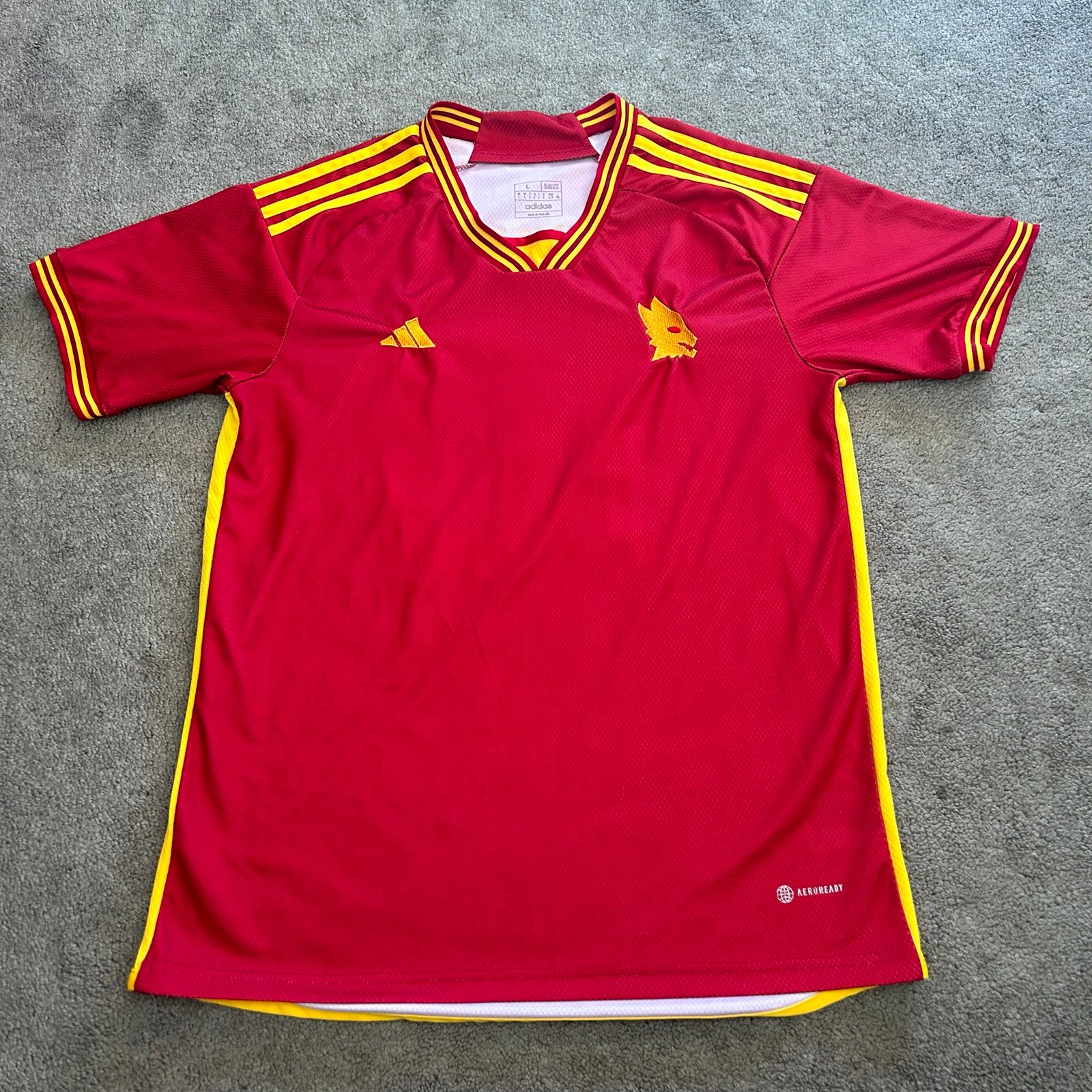 Adidas Maglia AS Roma Totti #10 Home Retro Football Soccer Jersey Men’s Large