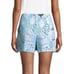 Lilly Pulitzer Women's 8 Skort Blue Faye Lantern Leaf Printed Ruffle Front BB26
