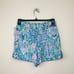 Lilly Pulitzer Women's 8 Skort Blue Faye Lantern Leaf Printed Ruffle Front BB26