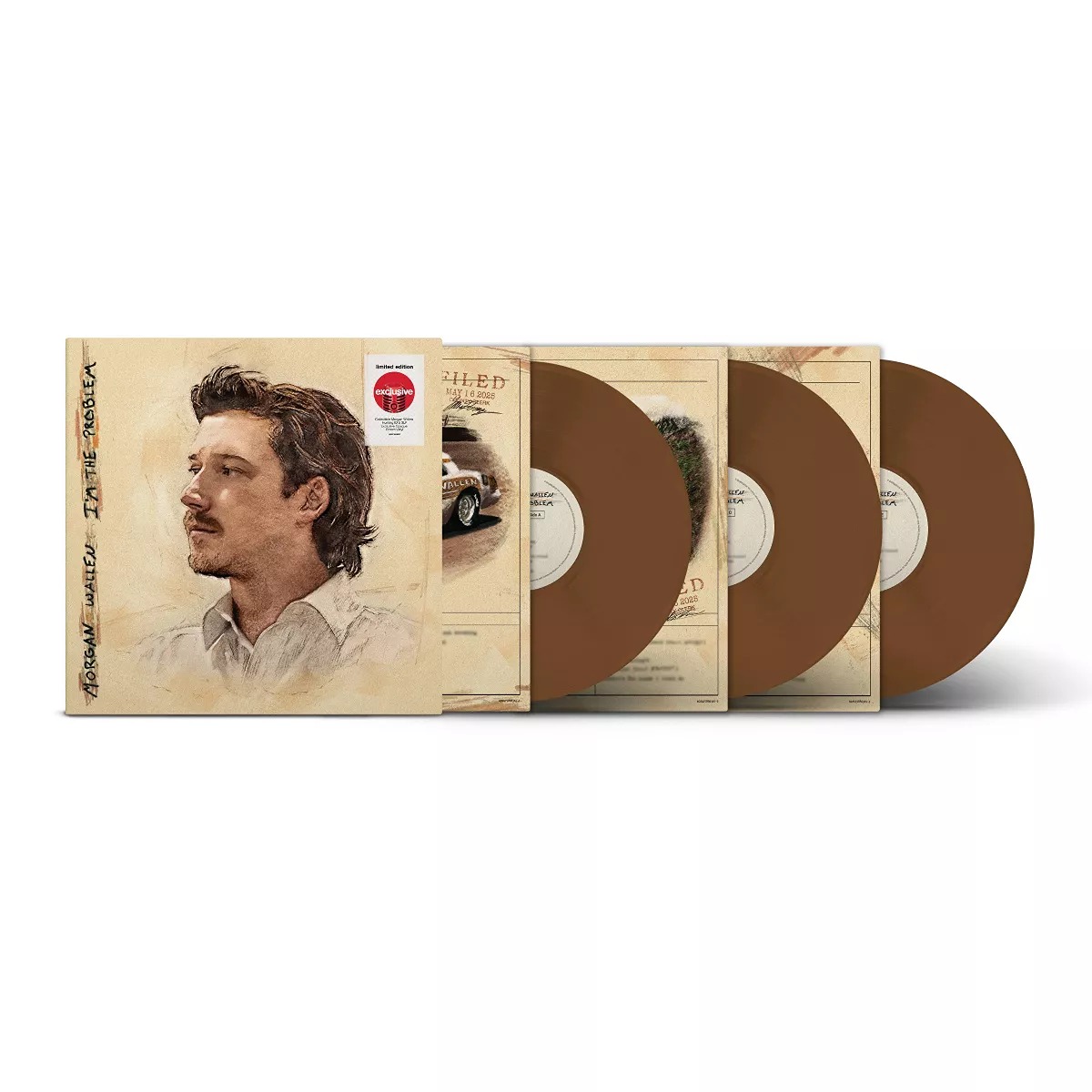 Brand New Morgan Wallen I'm The Problem 37 Song 2LP Vinyl With Fishing ID Card