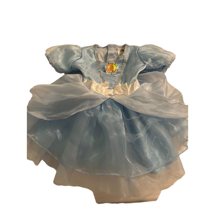 Disney Cinderella Infant Girl Dress Blue Short Sleeves Size 12-18 months