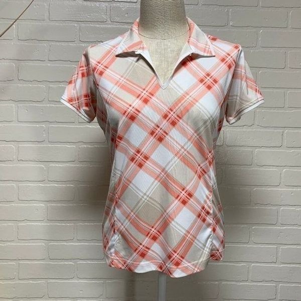 NWT Sport Haley Fancy Polo Performance Top Size M