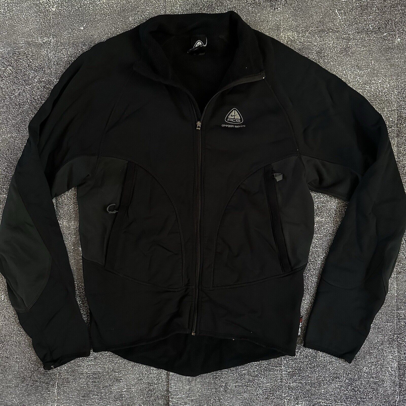 Men's Vintage Nike ACG Therma Fit Oregon Series Black Gray Zip Up Jacket Sz M