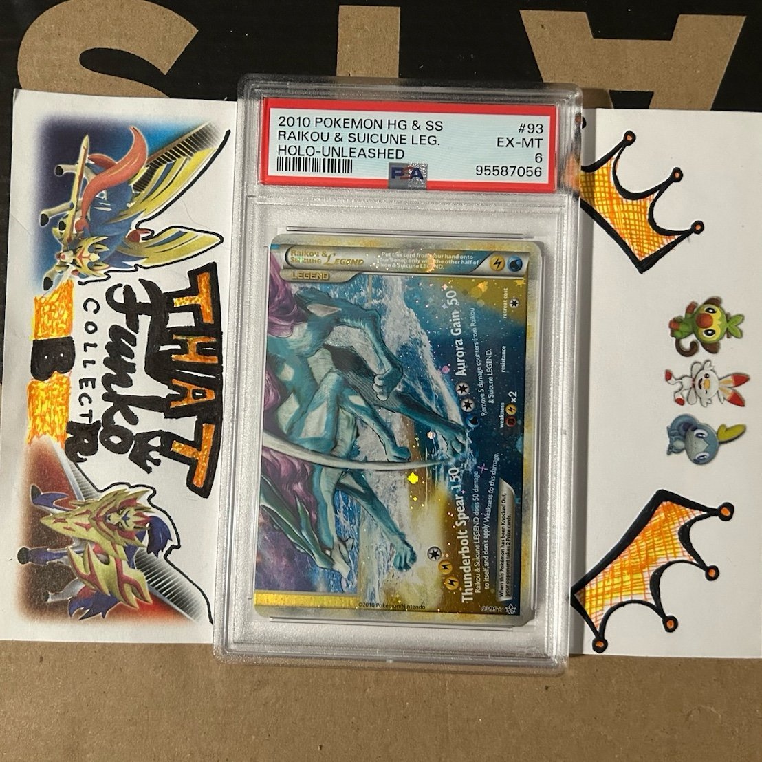 PSA 6 EXCELLENT Raikou & Suicune Legend (Bottom) 93/95 Heart Gold Soul Silver