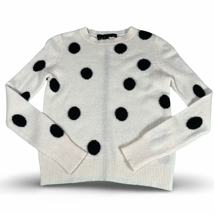 360 CASHMERE polka dot sweater