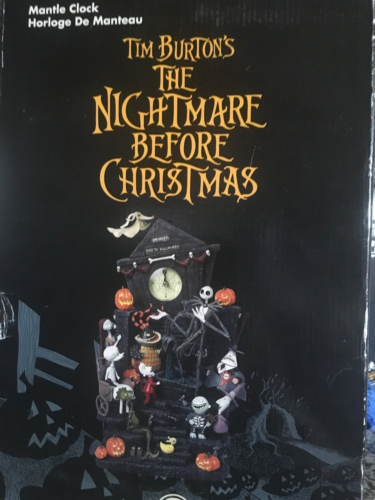 Disney Tim Burton The Nightmare Before Christmas Mantle clock NIB RARE!
