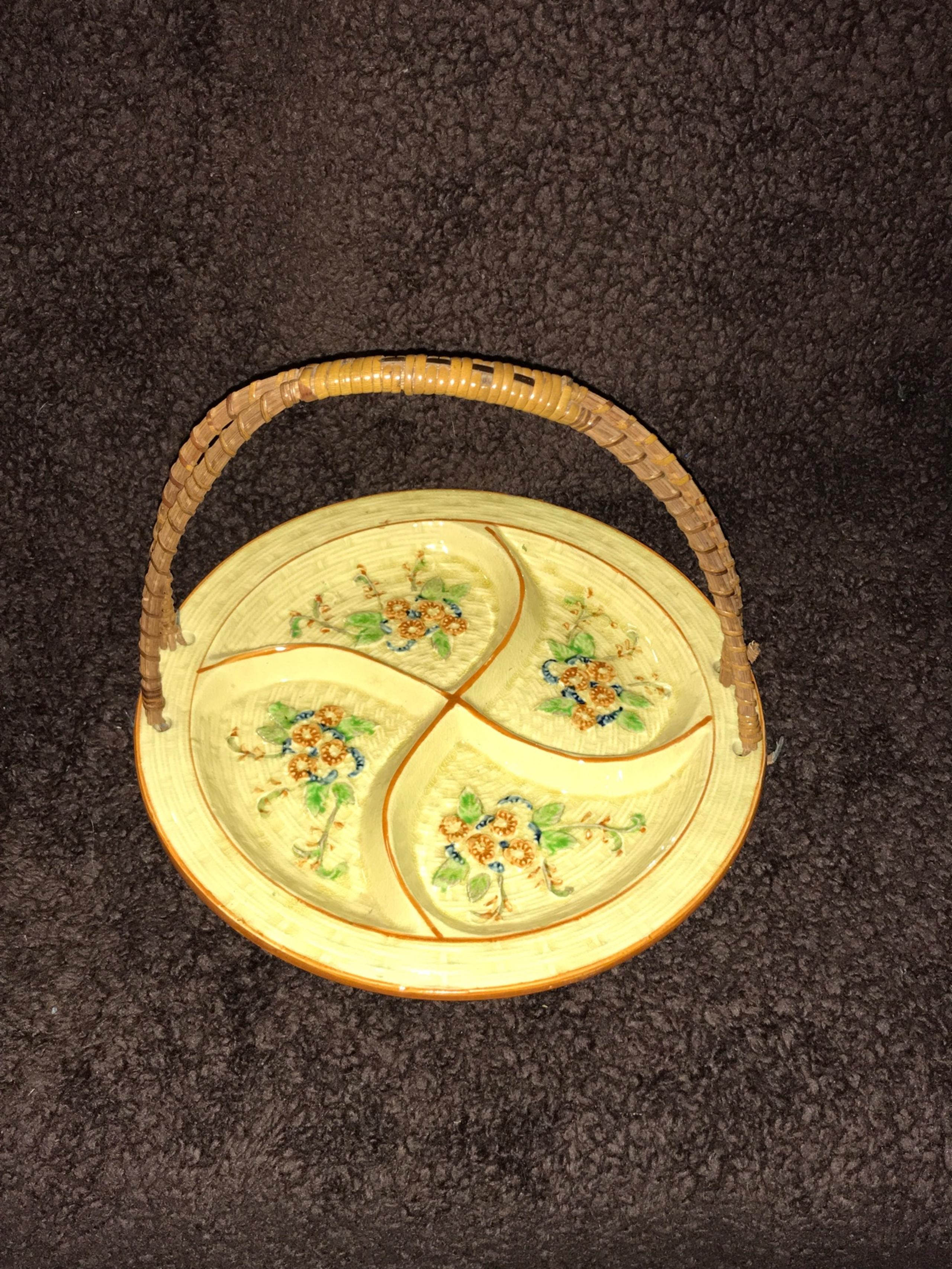 Vintage porcelain tidbit tray must L@@K