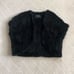 Black Rabbit Fur Shrug
