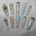 Blue and Lace Builder Gel Press On Nails