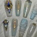 Blue and Lace Builder Gel Press On Nails