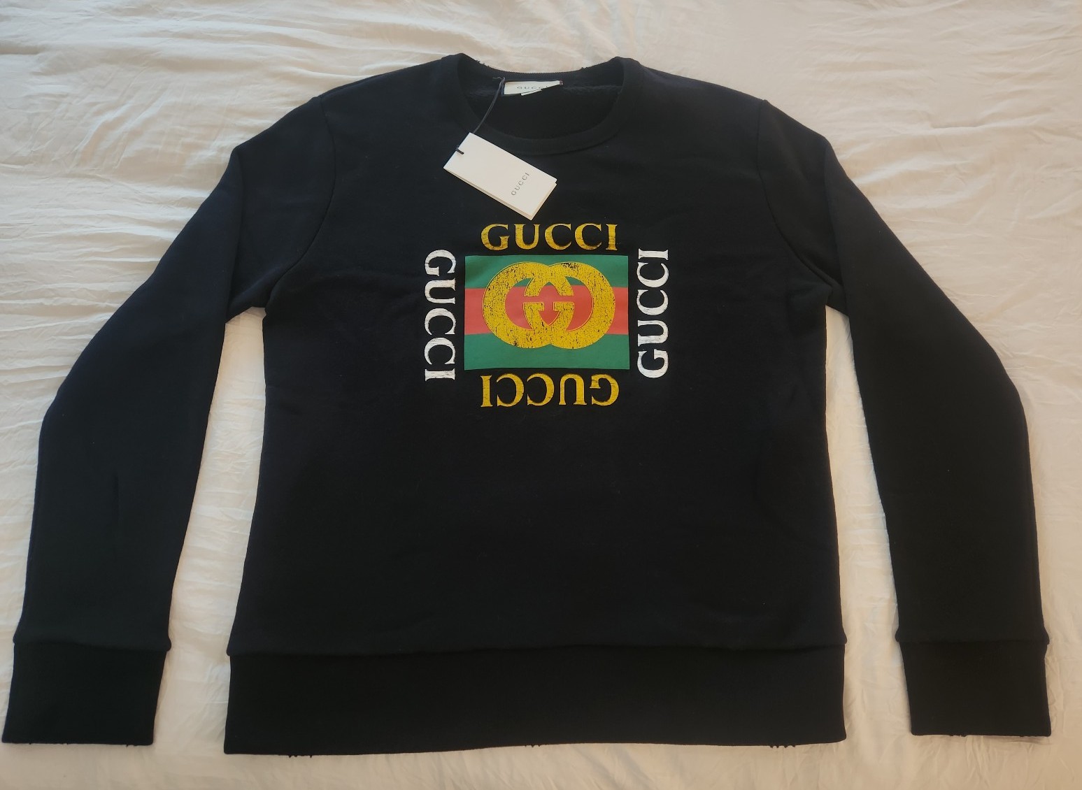 Cotton sweatshirt with Gucci logo
