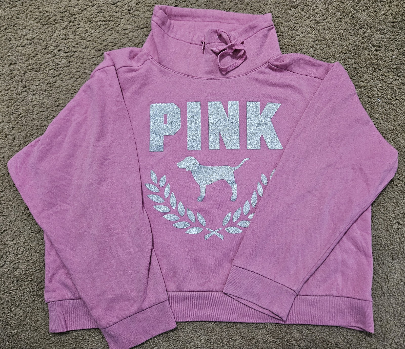 PINK Victoria's Secret XXL Pullover Glitter Sweatshirt