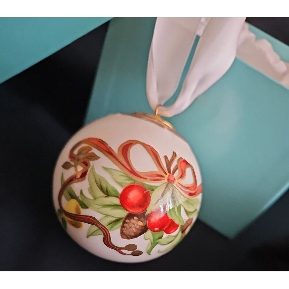 Tiffany Sterling Silver Christmas Ornament Holiday Garland Ball