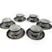 Dragon Ware Japanese Moriage Tutani Set 6 Demitasse Coffee Cup Saucer