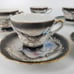 Dragon Ware Japanese Moriage Tutani Set 6 Demitasse Coffee Cup Saucer