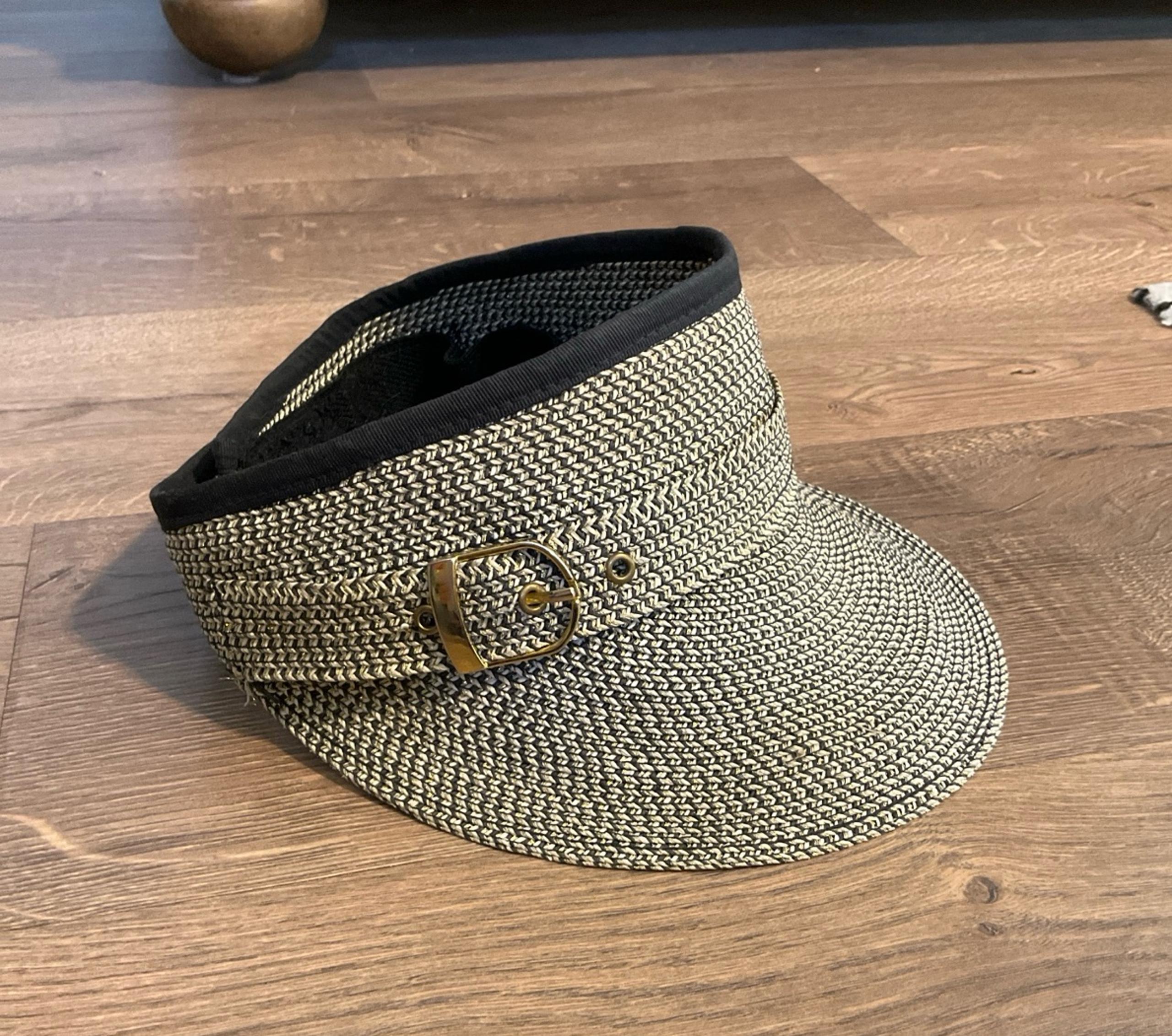 San Diego Hat Co. gold, black visor with gold buckle detail, O/S