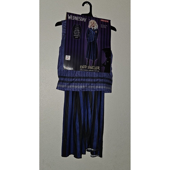 NEW Wednesday Enid Halloween Costume Girls Large 10-12 JACKET NOT INCLUDED