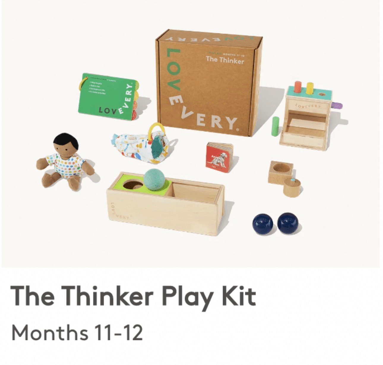95% complete Lovevery the Thinker Play Kit (11 12 month)