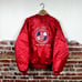 Vintage King Louie Jacket Size XL Red Satin Bomber Atomic Lodge Oak Ridge TN 90s
