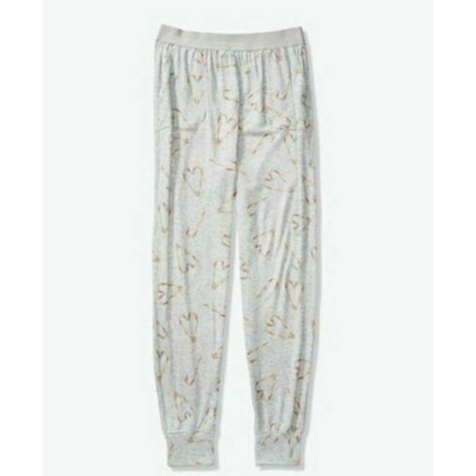 Victoria's Secret PINK Women's Candy Cane Sleepwear Pull-On Pajamas Pants Gray M