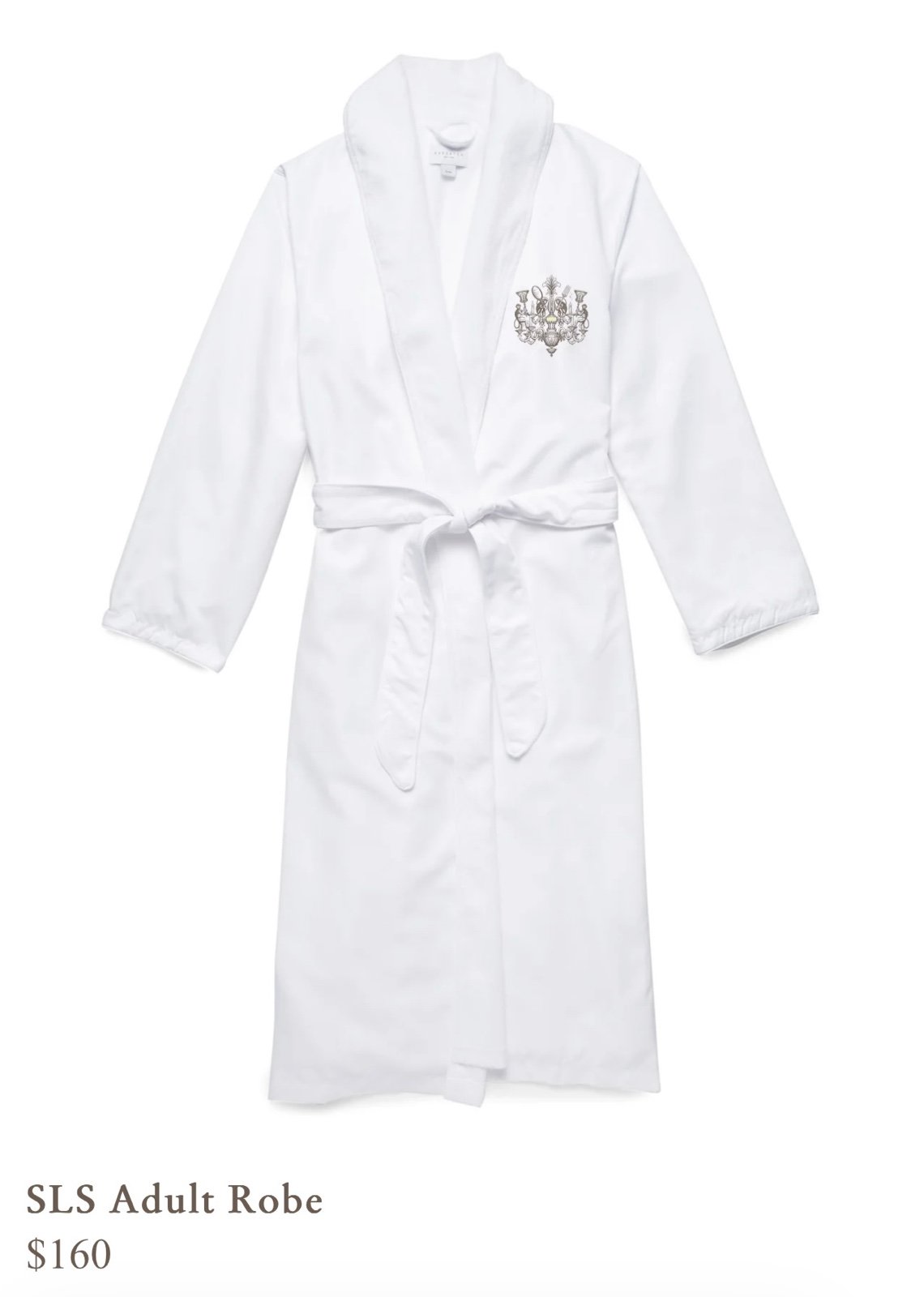 SLS Hotels Microfiber Bathrobe/Robe • Fleece-Lined • Adult Size OSFA