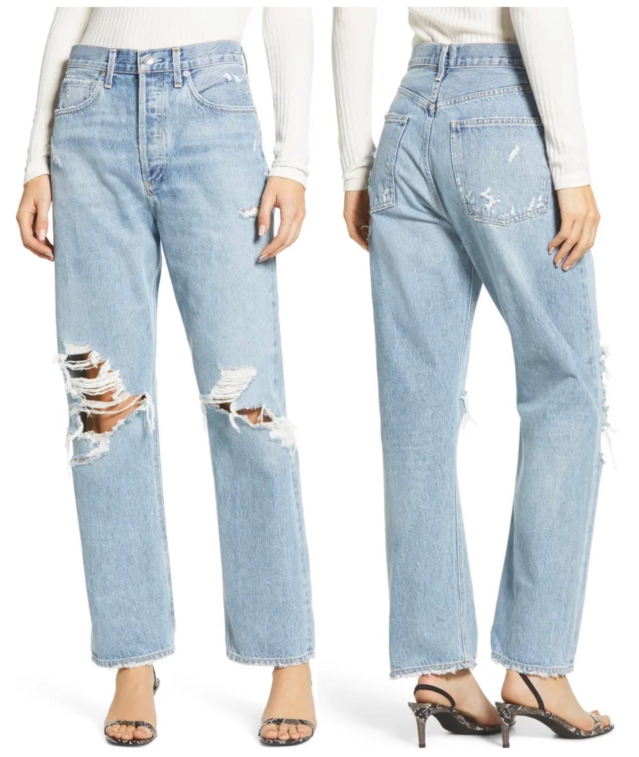 agolde 90s mid rise loose fit in fall out 28