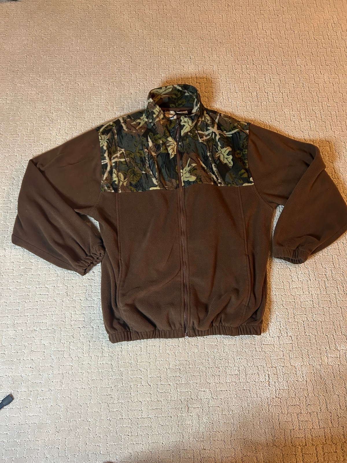 Brown and Khacki Camo Fleece Jacket