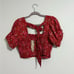 BAND OF THE FREE JOELLE CRIMSON FLORAL SMOCKED TOP