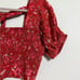 BAND OF THE FREE JOELLE CRIMSON FLORAL SMOCKED TOP