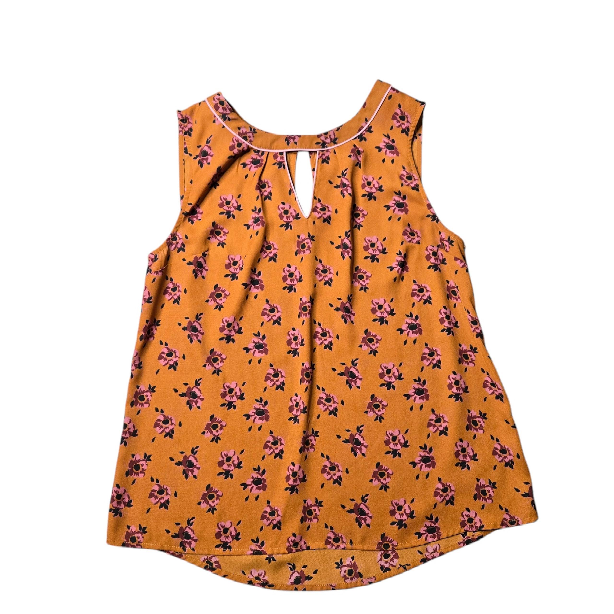 Modcloth Sleeveless Floral Blouse Size: L