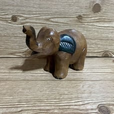 VTG Wooden Elephant Handcrafted in Kingdom of Thailand for The Mandalay Box Co