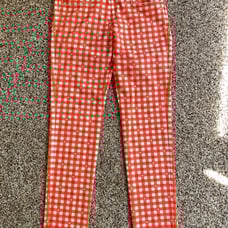 HONMA plaids golf Pants in Orange n white. Super Lightweight. Women's S. nWOT