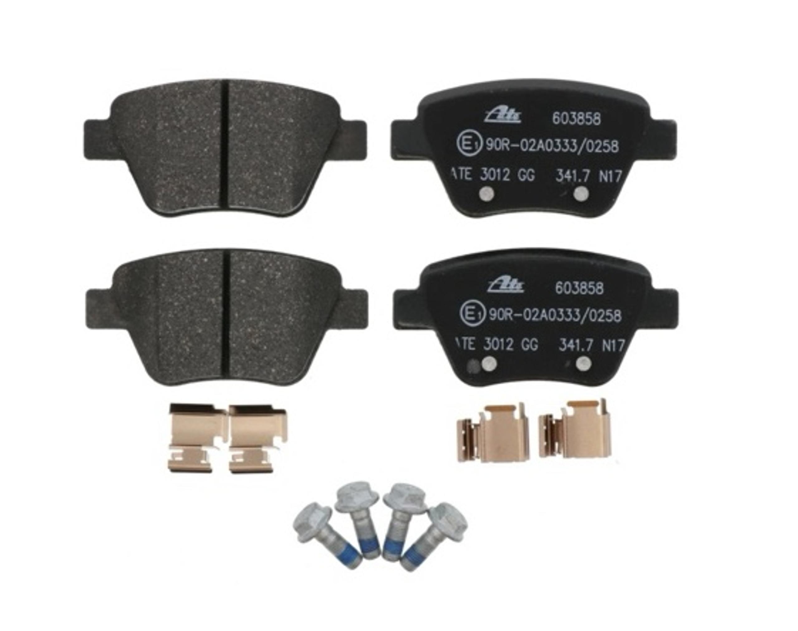 ATE Original Semi-Metallic Rear Disc Brake Pad Set 603858 for Audi, Volkswagen