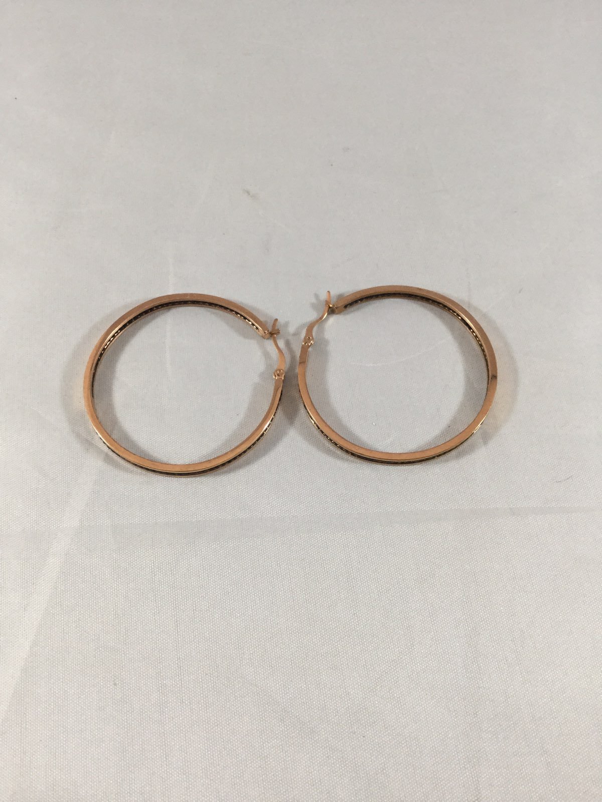 Vintage Rose Colored Hoop Earrings
