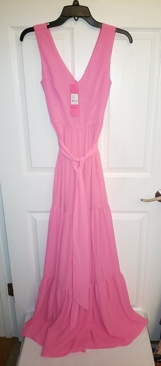 Lilly Pulitzer Maurine Maxi Dress Prosecco Pink Size 00 258 NWT