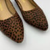 Simply Soles Calf Hair Spotted Animal Print Wedge Pump Brown Size 8.5