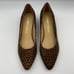 Simply Soles Calf Hair Spotted Animal Print Wedge Pump Brown Size 8.5