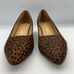 Simply Soles Calf Hair Spotted Animal Print Wedge Pump Brown Size 8.5