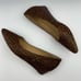 Simply Soles Calf Hair Spotted Animal Print Wedge Pump Brown Size 8.5