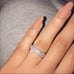 FULL ETERNITY 925 STERLING SILVER DIAMOND RING