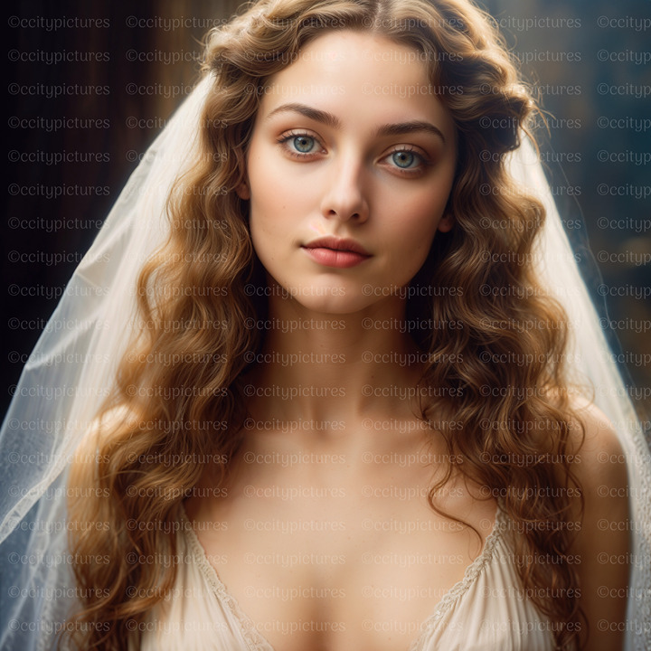 Fine Art Giclee Print, Portrait of a Bride #24-0812-C