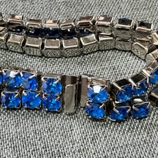 Blue rhinestone bracelet