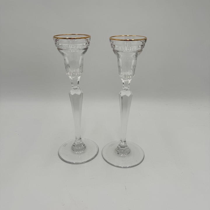 Waterford Marquis Hanover Gold Candlesticks set of two elegant luxury